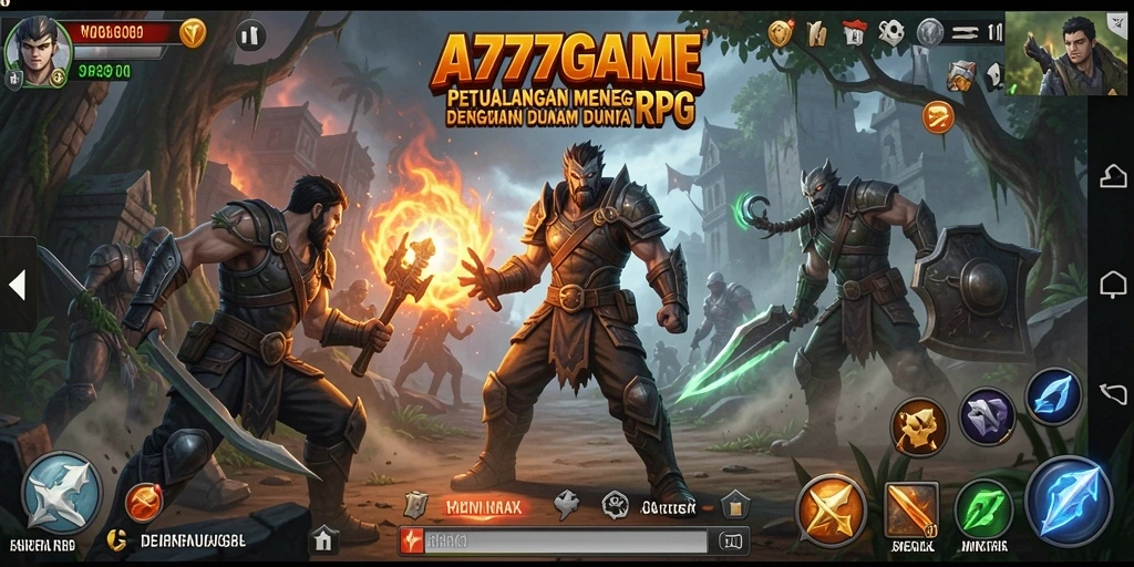 Tangkapan layar A777GAME menampilkan pertarungan seru dengan karakter yang menakjubkan.