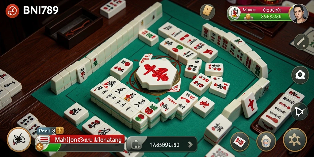 Screenshot utama BNI789 menampilkan gameplay Mahjong yang menarik.