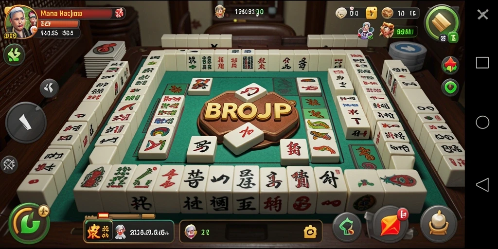 Tampilan gameplay seru dari game Mahjong BROJP.