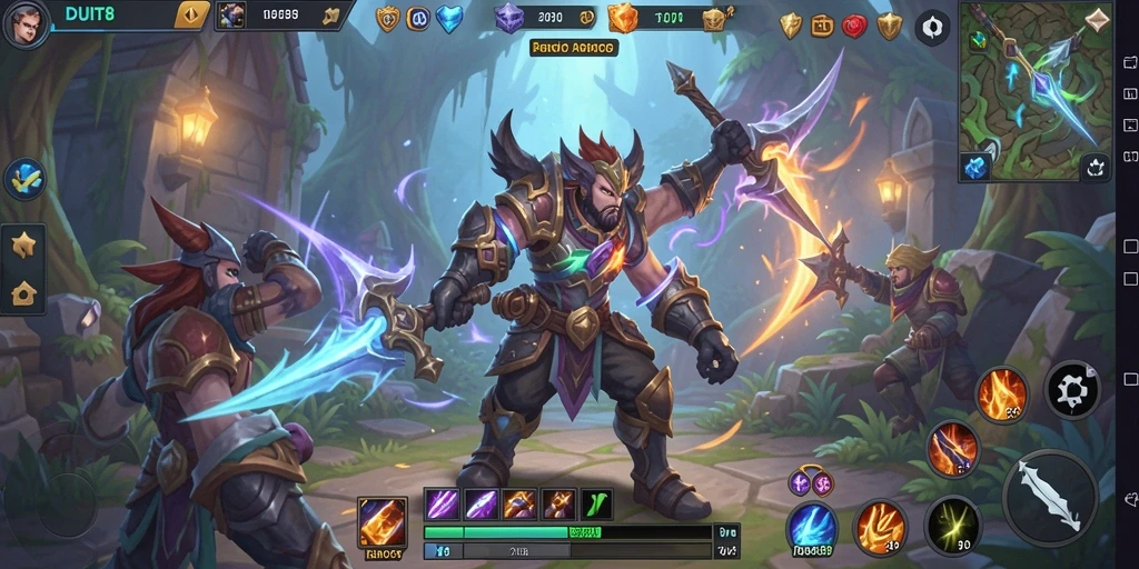 Screenshot menunjukkan aksi pertarungan seru dalam <strong>DUIT8</strong>.