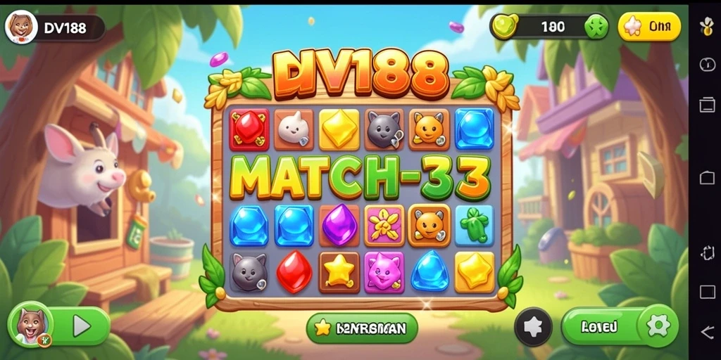 Tampilan gameplay seru dan penuh warna dari DV188.