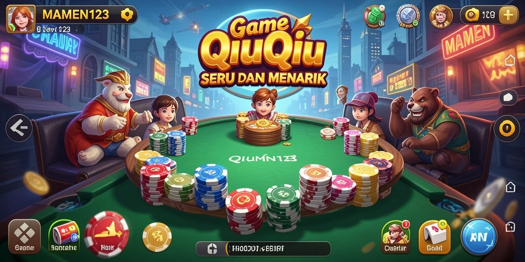 Gameplay seru QiuQiu di MAMEN123.
