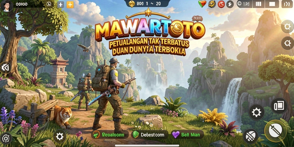 Tangkapan layar gameplay <strong>MAWARTOTO</strong> menunjukkan dunia terbuka yang luas dan dinamis.