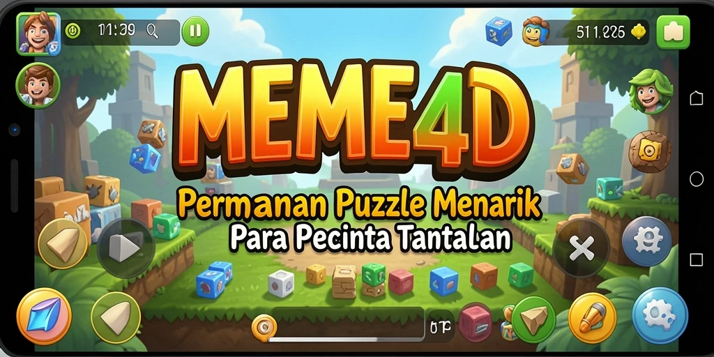 Tangkapan layar MEME4D menampilkan gameplay asyik dengan teka-teki yang memikat.