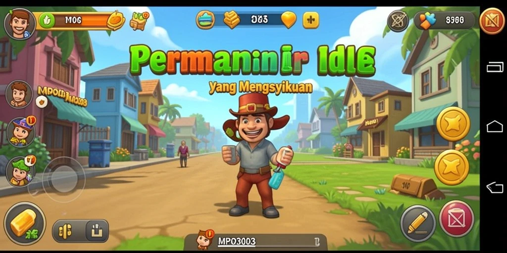 Screenshot MPO303 menampilkan karakter beraksi dalam gameplay Idle yang menarik.