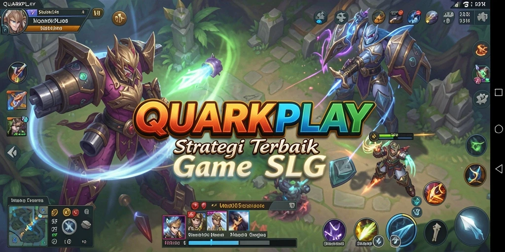 Screenshot utama menampilkan aksi strategis dalam game SLG.