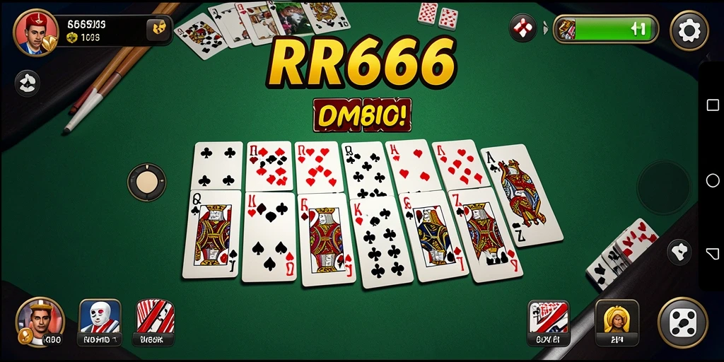 Screenshot gameplay RR666 yang menampilkan suasana permainan Domino yang seru.