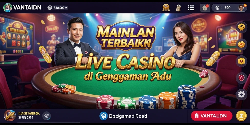 Tampilan gameplay seru dan interaktif Live Casino di VANTAIDN.